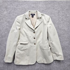 Brooks Brothers Vintage Beige Cotton Blazer Italian Woven Fabric Size 10